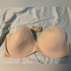 Beige/nude strapless Victoria’s Secret bra 36D